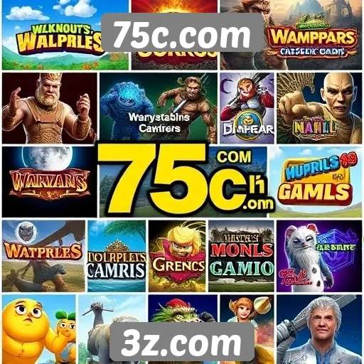 Variedade de jogos disponíveis em 75c.com